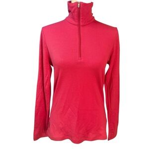 Icebreaker Merino 260 Tech Long Sleeve Half Zip Thermal Top women’s Medium Pink
